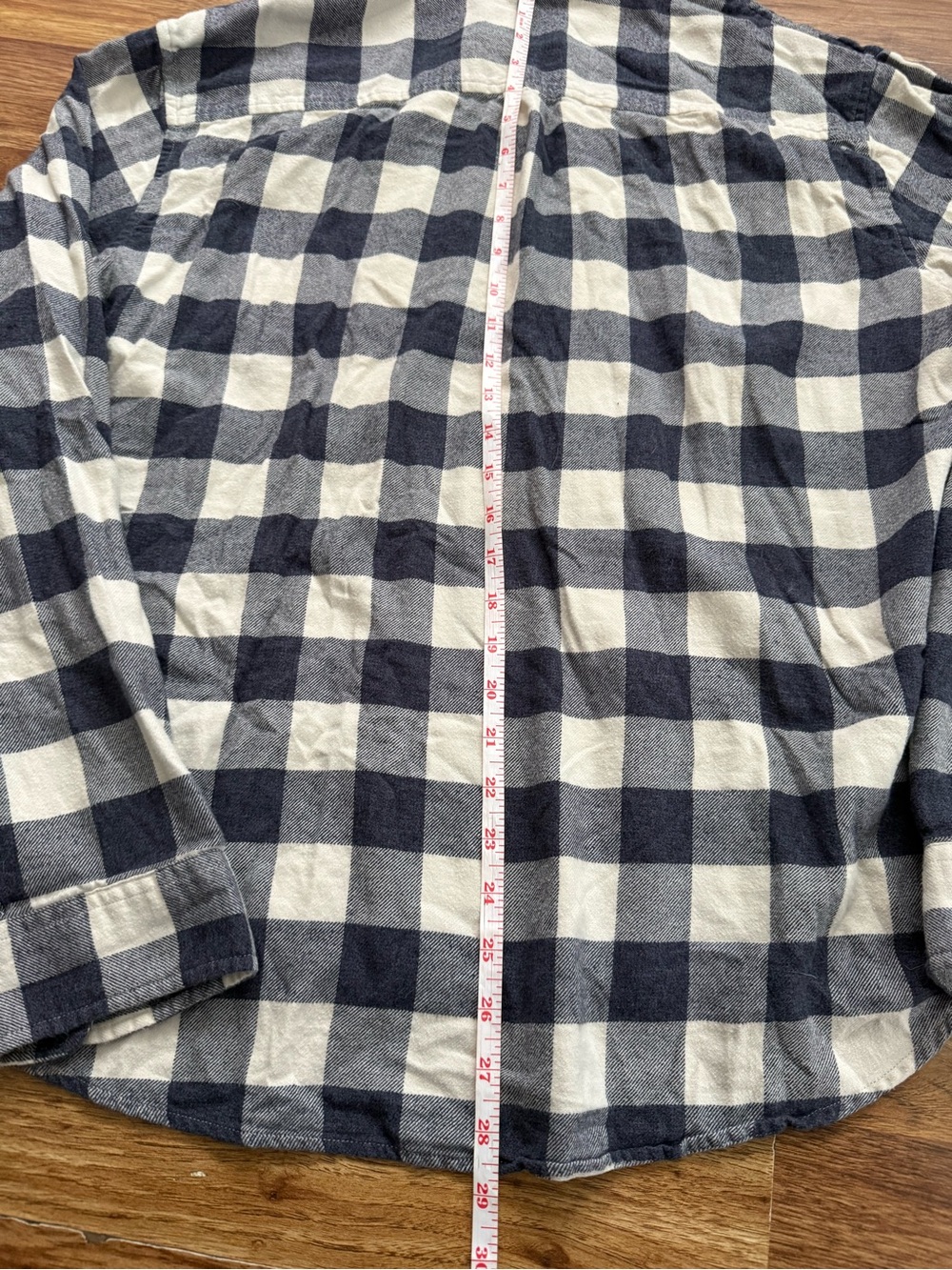 Goodfellow & Co Navy and White Plaid Shirt - Picture 7 of 10